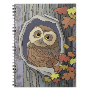 Autumn Owl and Fall Colours Notebook