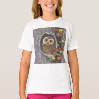 Autumn Owl and Fall Colours T-Shirt