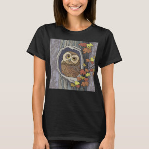 Autumn Owl and Fall Colours T-Shirt