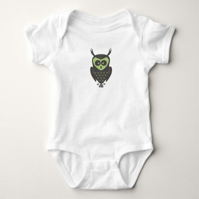 Autumn Owl Baby Bodysuit (Front)