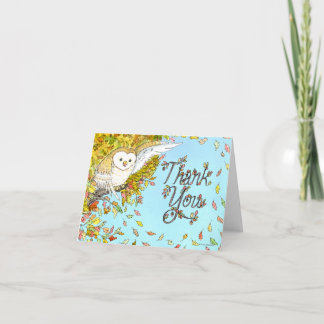 Autumn Owl Thank You Card