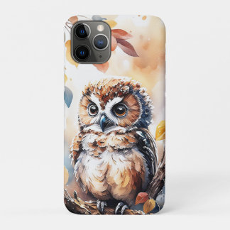 Autumn Owl Watercolor Illustration Case-Mate iPhone Case