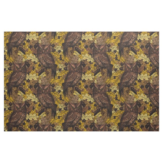 Autumn owls fabric (Fat Quarter)