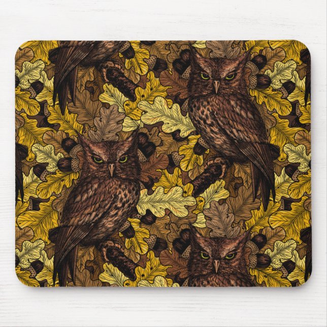 Autumn owls mouse pad (Front)