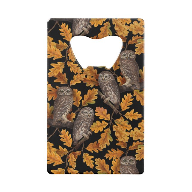 Autumn owls on black (Front)