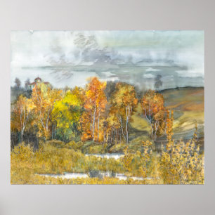 Autumn  painting watercolor 300 poster