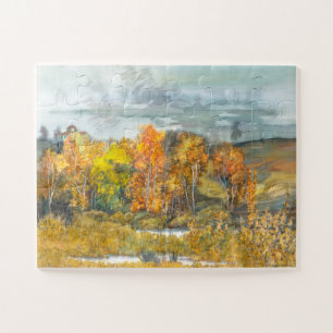 Autumn painting watercolor jigsaw puzzle