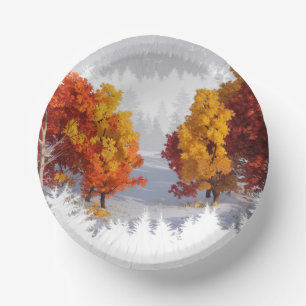 Autumn  paper plate