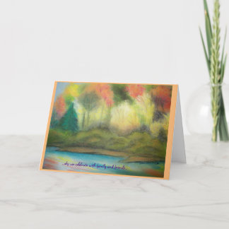 Autumn Pastel Landscape Holiday Card