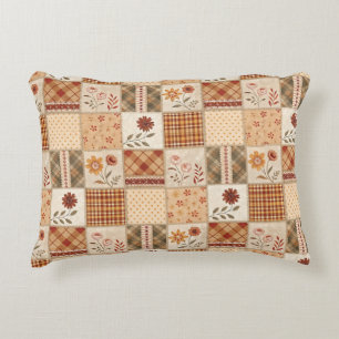 Autumn Patchwork Floral Duvet Cover &  Decorative Cushion