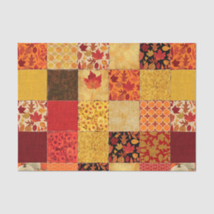 Autumn Patchwork Tissue Paper