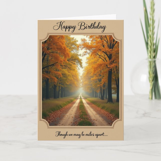 Autumn Path Birthday Card (Front)