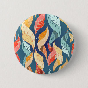 Autumn pattern 6 cm round badge