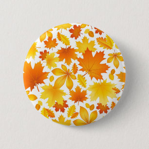 Autumn pattern 6 cm round badge