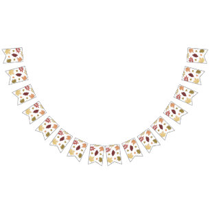 Autumn pattern bunting