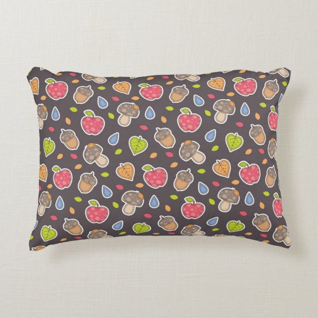 autumn pattern decorative cushion (Front)