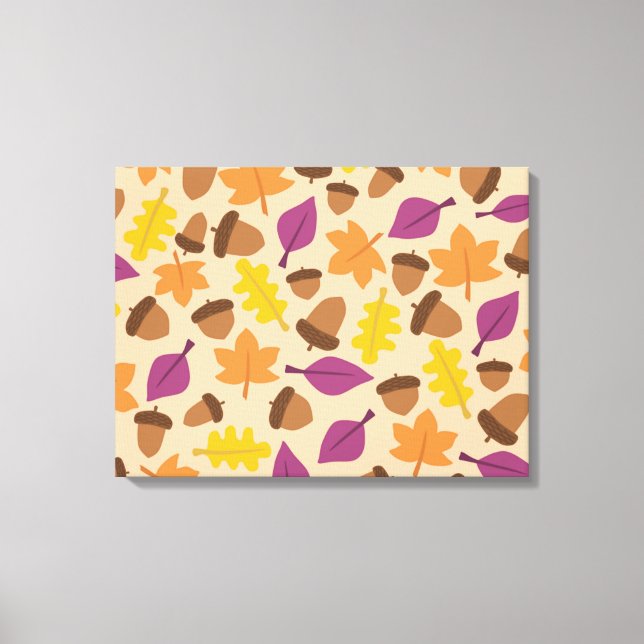 AUTUMN PATTERN DESIGN CANVAS PRINT (Front)