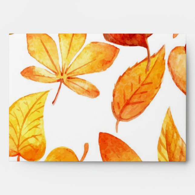 Autumn pattern envelope (Front)