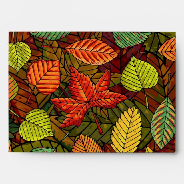 Autumn pattern envelope (Front)