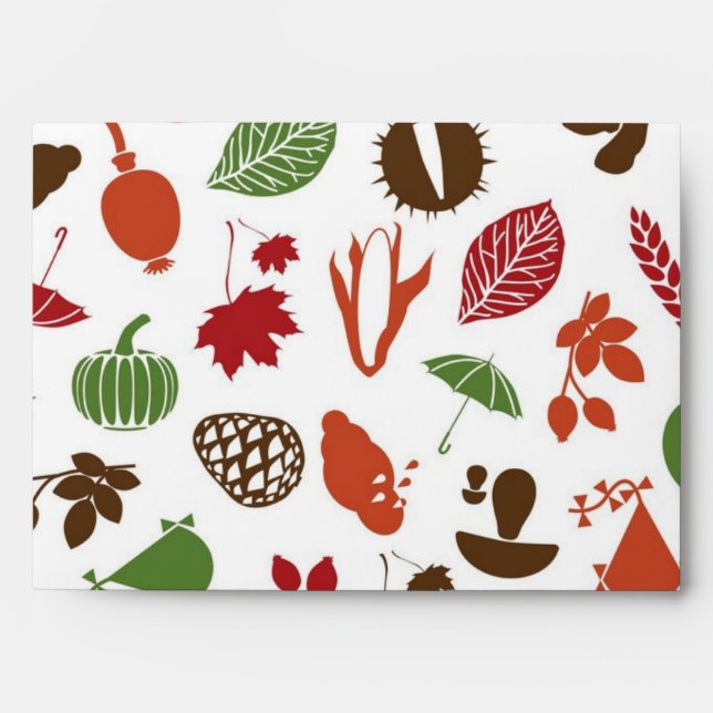 Autumn pattern envelope (Front)