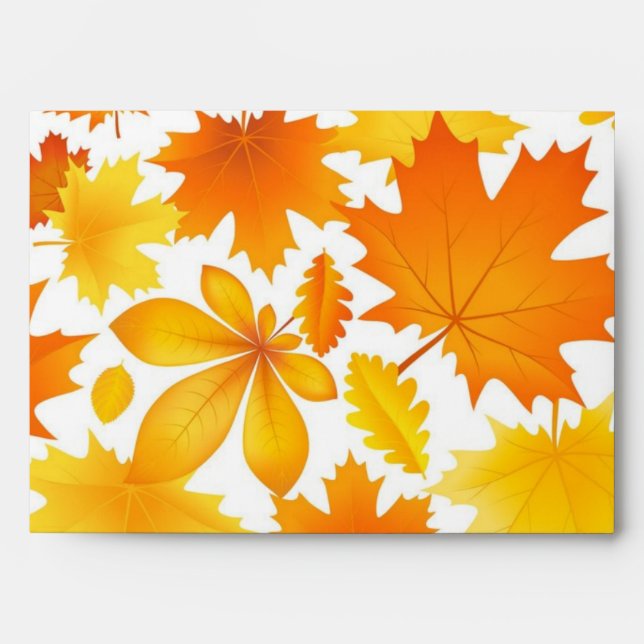 Autumn pattern envelope (Front)