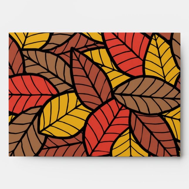 Autumn pattern envelope (Front)