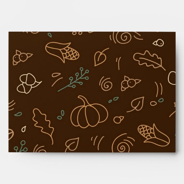 Autumn pattern envelope (Front)