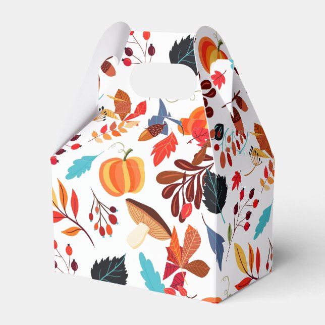 Autumn Pattern Favour Boxes (Front Side)