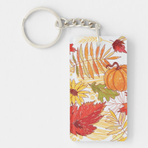 Autumn pattern key ring