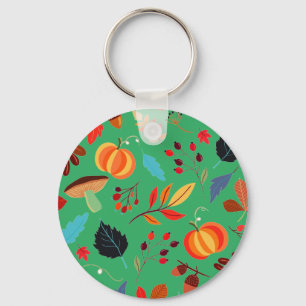Autumn Pattern Keychain - Choose Your Color