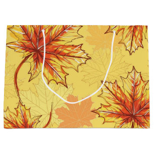 Autumn pattern large gift bag