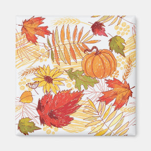 Autumn pattern magnet