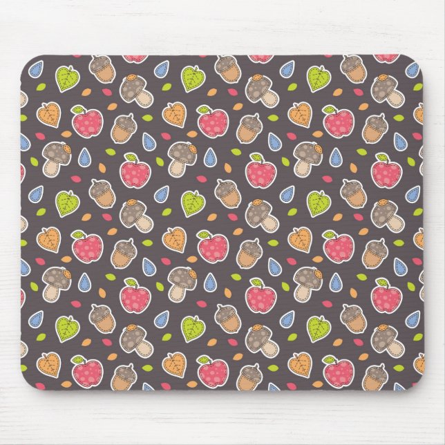 autumn pattern mouse pad (Front)