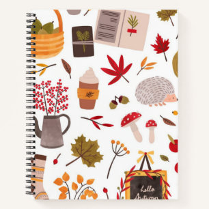 Autumn pattern notebook