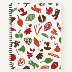 Autumn pattern notebook