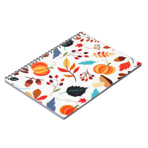 Autumn Pattern Notebook Fall