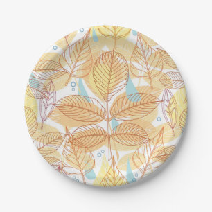 Autumn pattern paper plate