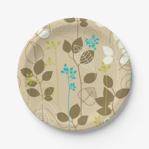 Autumn pattern paper plate
