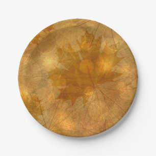 Autumn pattern paper plate
