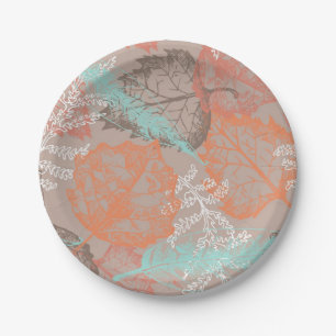 Autumn pattern paper plate