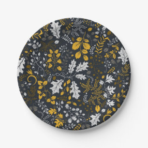 Autumn pattern paper plate