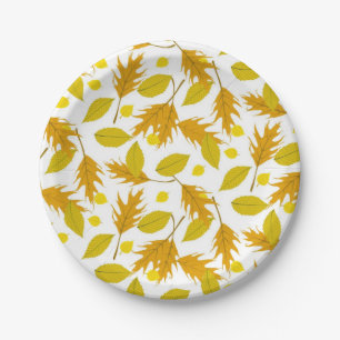 Autumn pattern paper plate