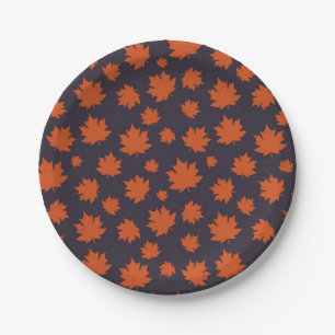 Autumn pattern paper plate