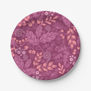 Autumn pattern paper plate