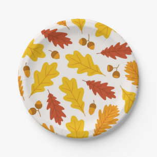 Autumn pattern paper plate