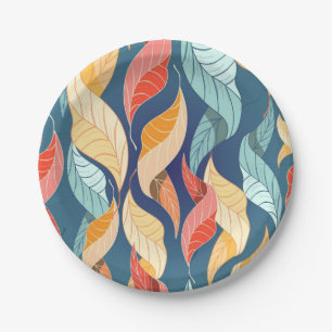 Autumn pattern paper plate