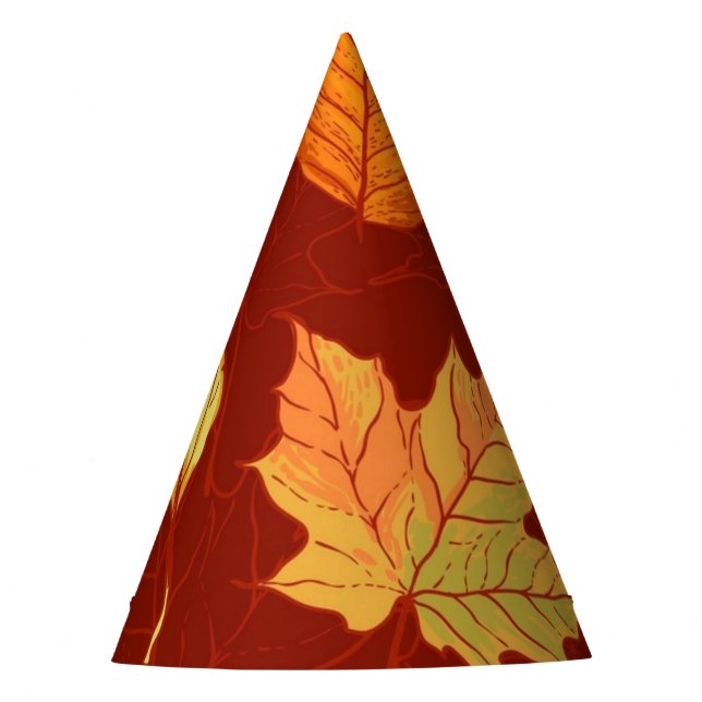Autumn pattern party hat (Front)