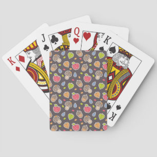 autumn pattern playing cards
