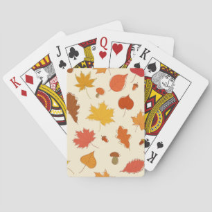 Autumn pattern playing cards