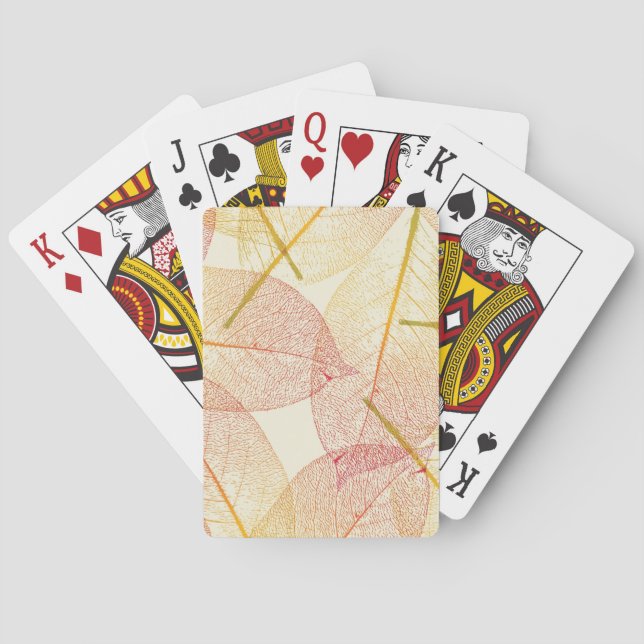 Autumn pattern playing cards (Back)